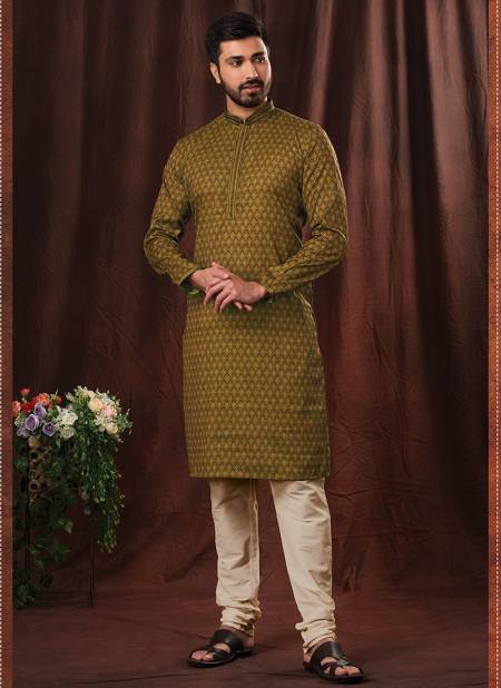Light Green Colour Party Wear Mens Poly Kurta Pajama Collection IV-KP-14